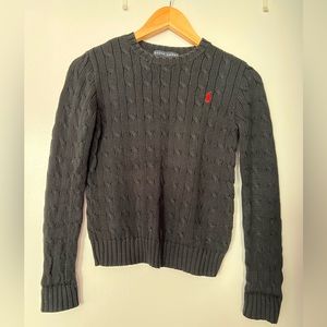 Ralph Lauren Cable-Knit Cotton Crewneck Sweater
